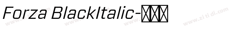 Forza BlackItalic字体转换